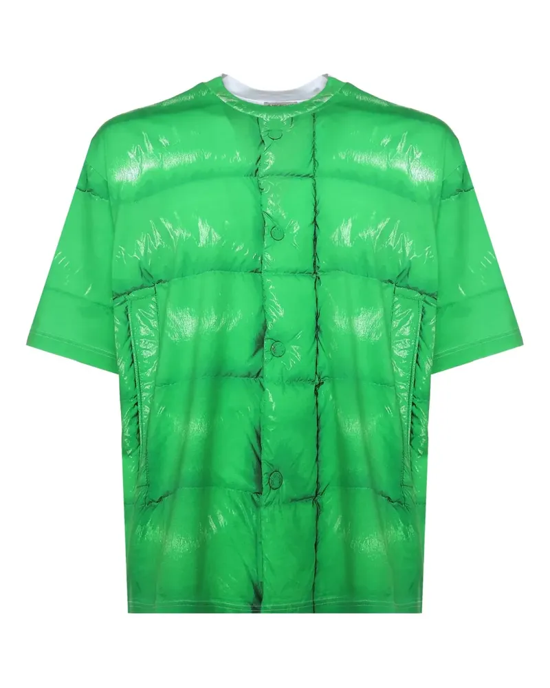 Moncler T-Shirt mit wattiertem Print - Grün Grün