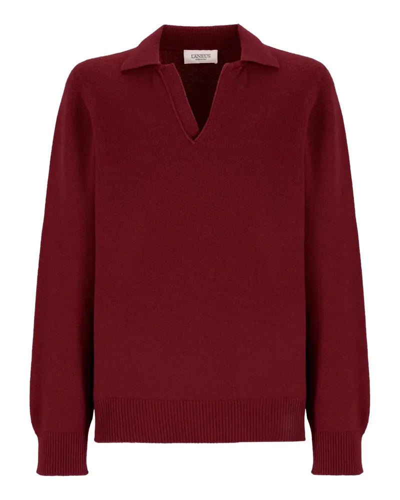 Laneus Pullover mit V-Ausschnitt - Rot Rot