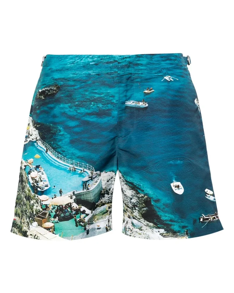 Orlebar Brown Bulldog Photographic Badeshorts - Blau Blau