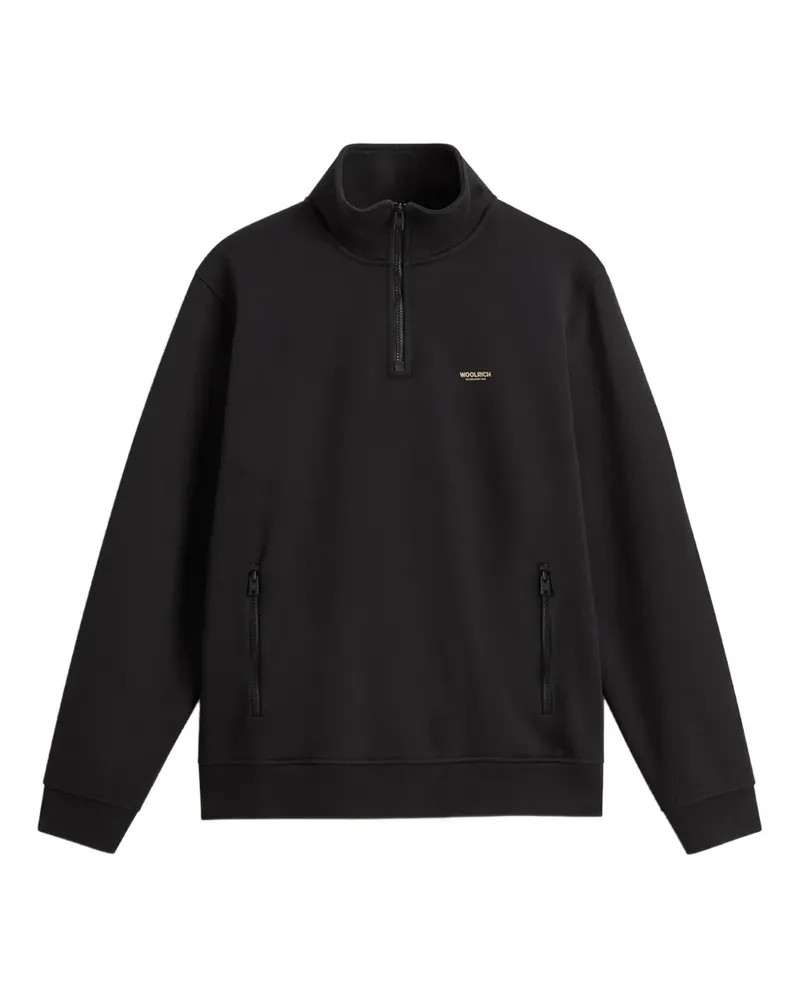 Woolrich Sweatshirt mit Reißverschluss - Schwarz Schwarz