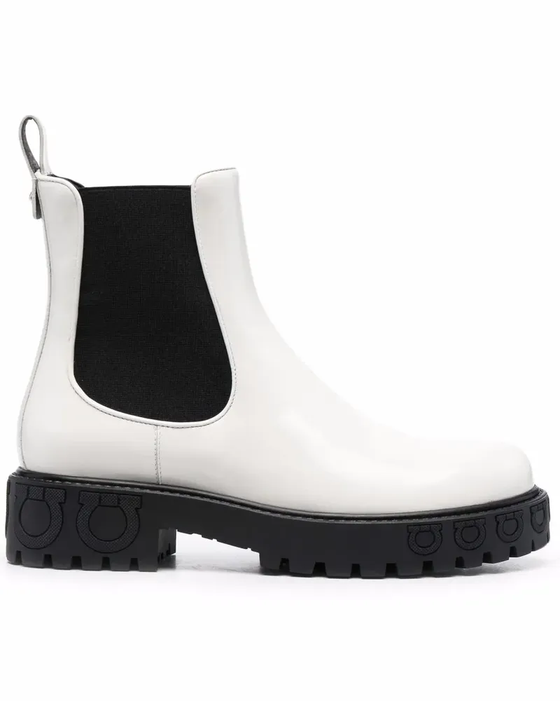 Ferragamo Klassische Chelsea-Boots - Weiß Weiß