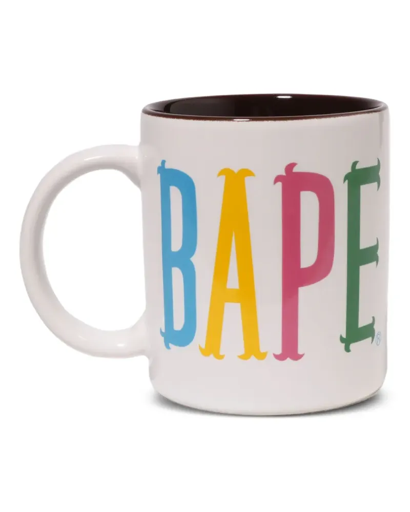 BAPE Tasse mit Logo-Print - Weiß Weiß