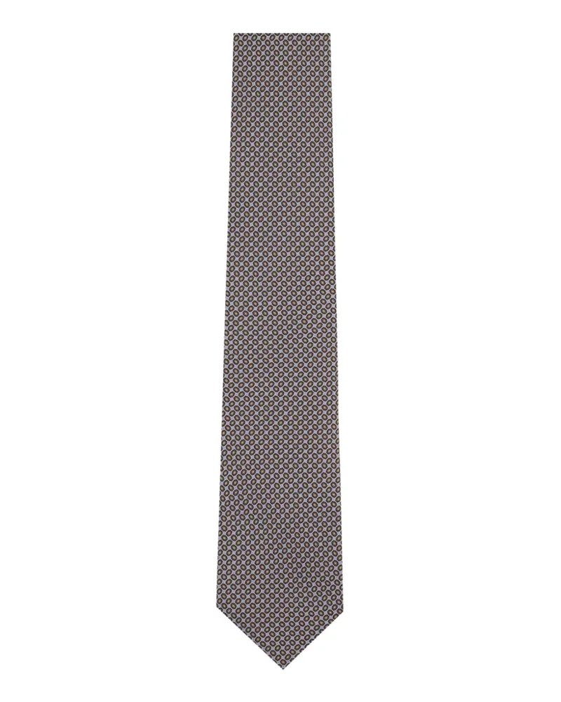 Corneliani Geometrisch gemusterte Krawatte - Blau Blau