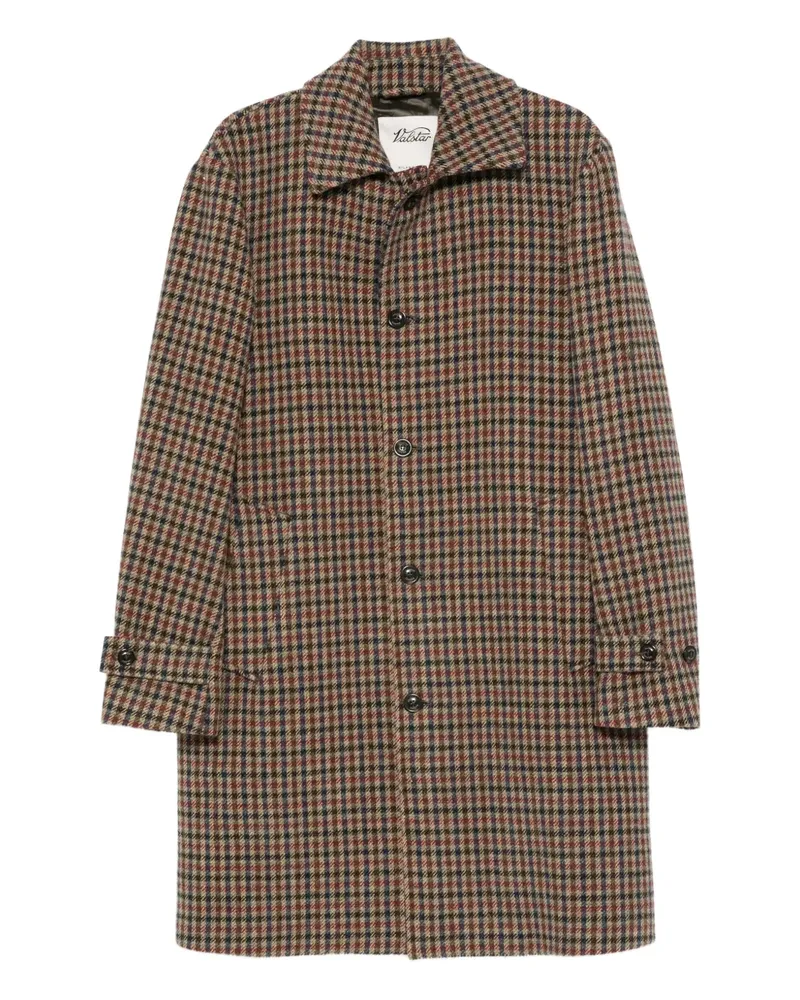 Valstar checked single-breasted coat - Nude Nude