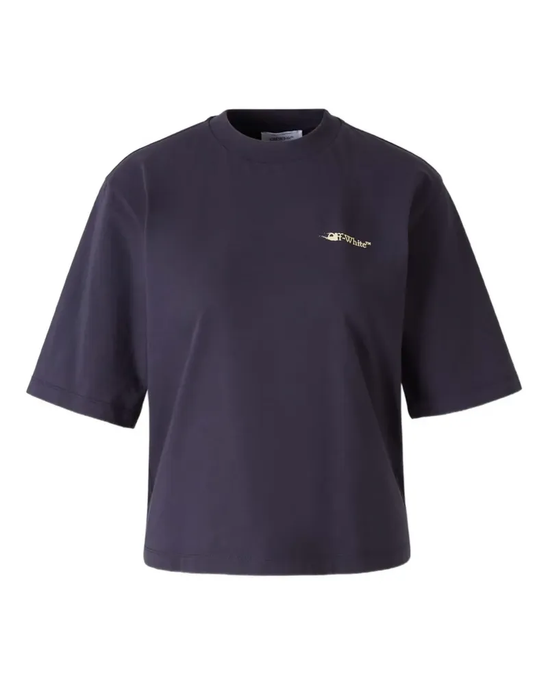 OFF-WHITE T-Shirt mit grafischem Logo - Blau Blau