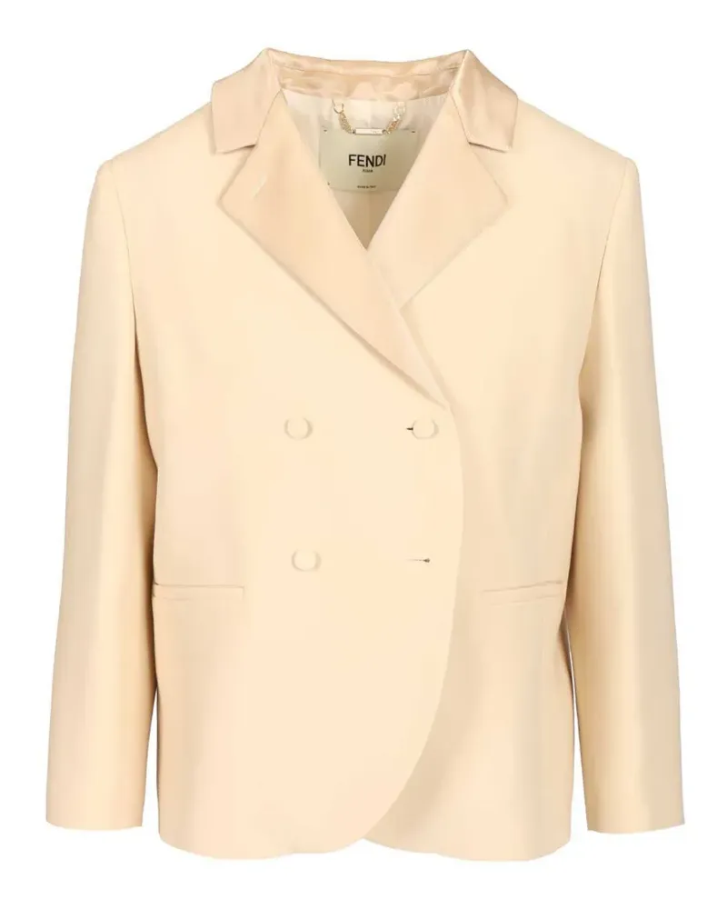 Fendi double-breasted blazer - Nude Nude
