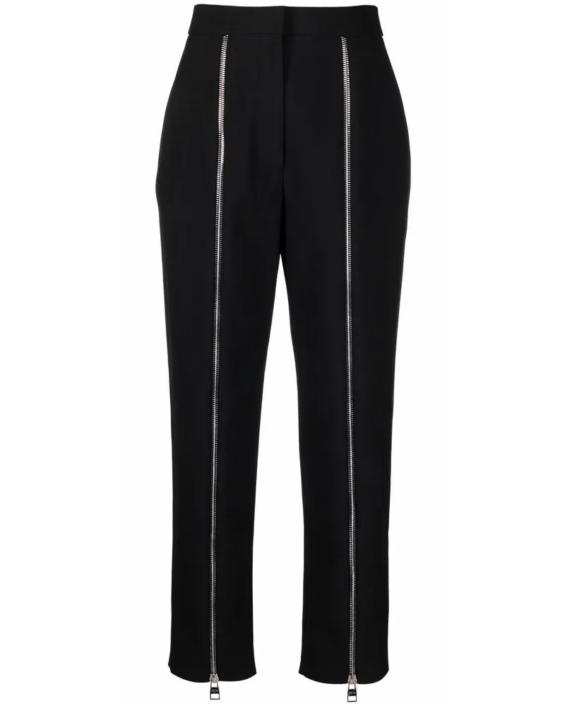 Alexander McQueen Hose mit Reißverschlussdetail - Schwarz Schwarz