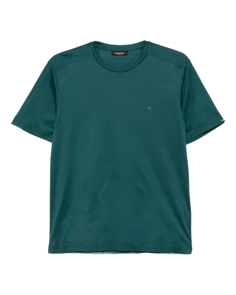 Stefano Ricci logo-plaque T-shirt - Grün Grün
