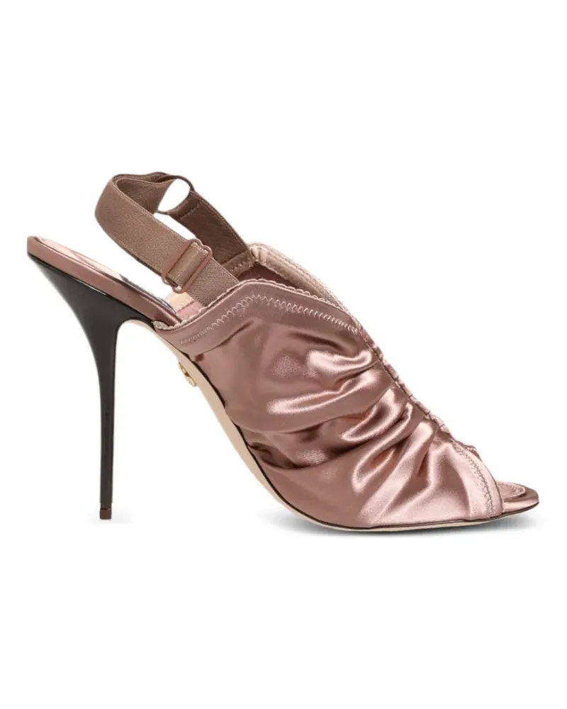 Dolce & Gabbana ruched slingback sandals - Rosa Rosa