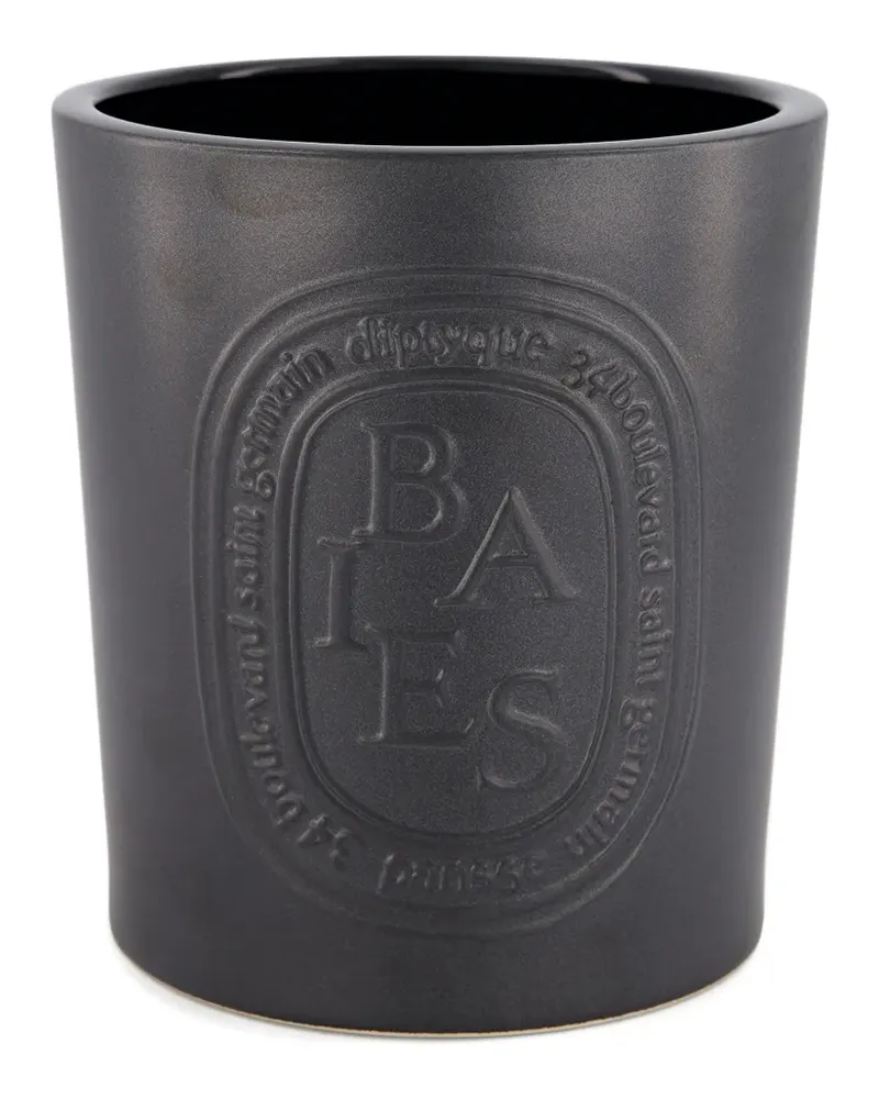Diptyque Baies embossed-detail big candle - Schwarz Schwarz