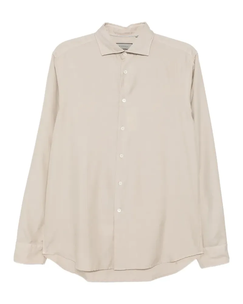 Canali button-fastening shirt - Nude Nude