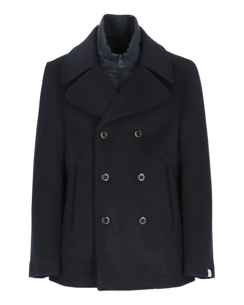 Peuterey Invern Wop 01 double-breasted layered coat - Blau Blau