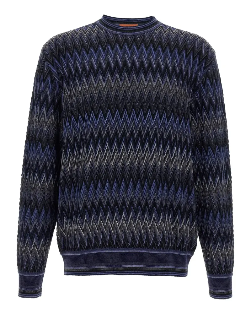 Missoni Pullover mit Zickzackmuster - Blau Blau