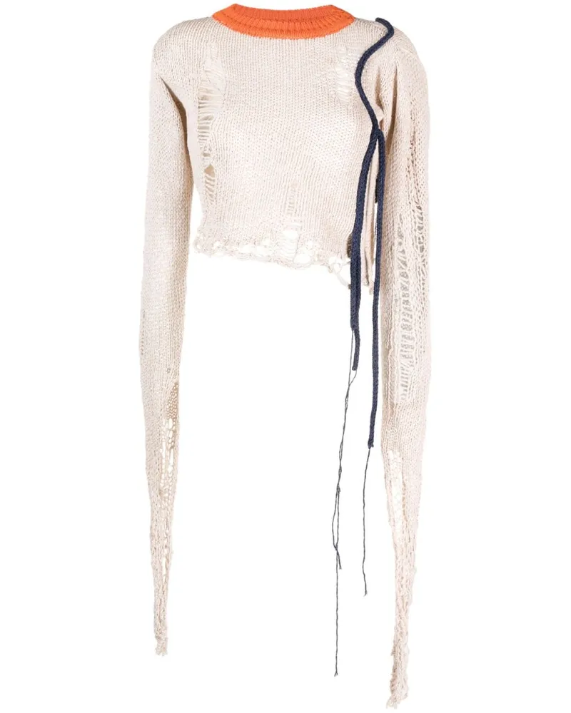 OTTOLINGER Cropped-Pullover im Distressed-Look - Nude Nude