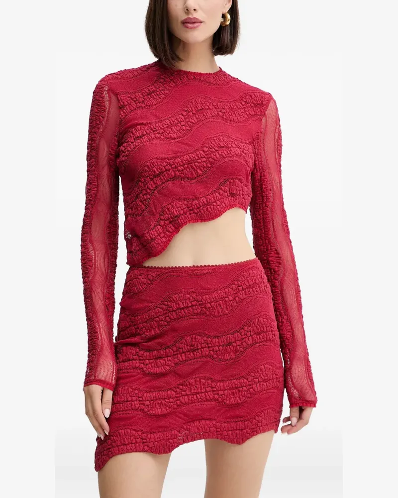 Charo Ruiz Asymmetrisches T-Shirt - Rot Rot