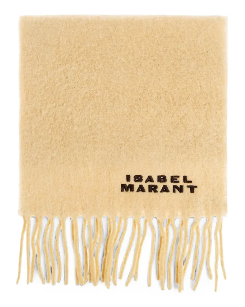 Isabel Marant Firny Schal mit Logo-Stickerei - Gelb Gelb