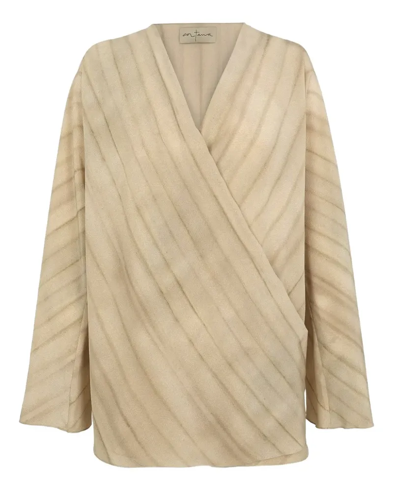 Cortana Fedra wrap blouse - Nude Nude