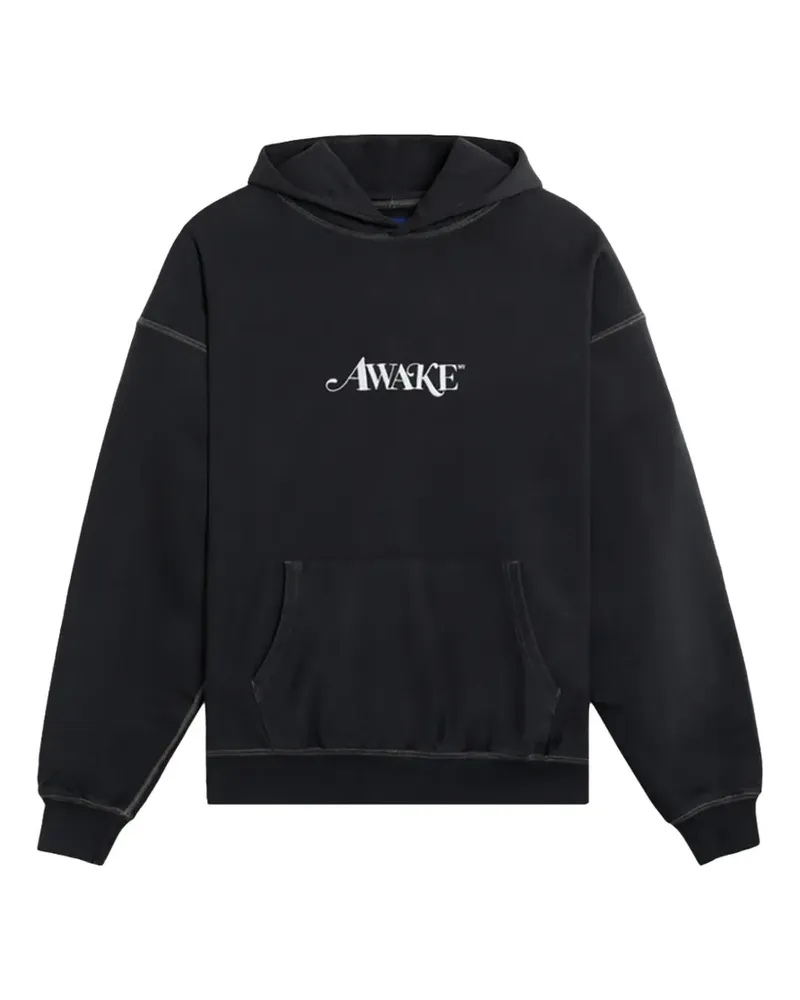 AWAKE NY logo-embroidered hoodie - Schwarz Schwarz