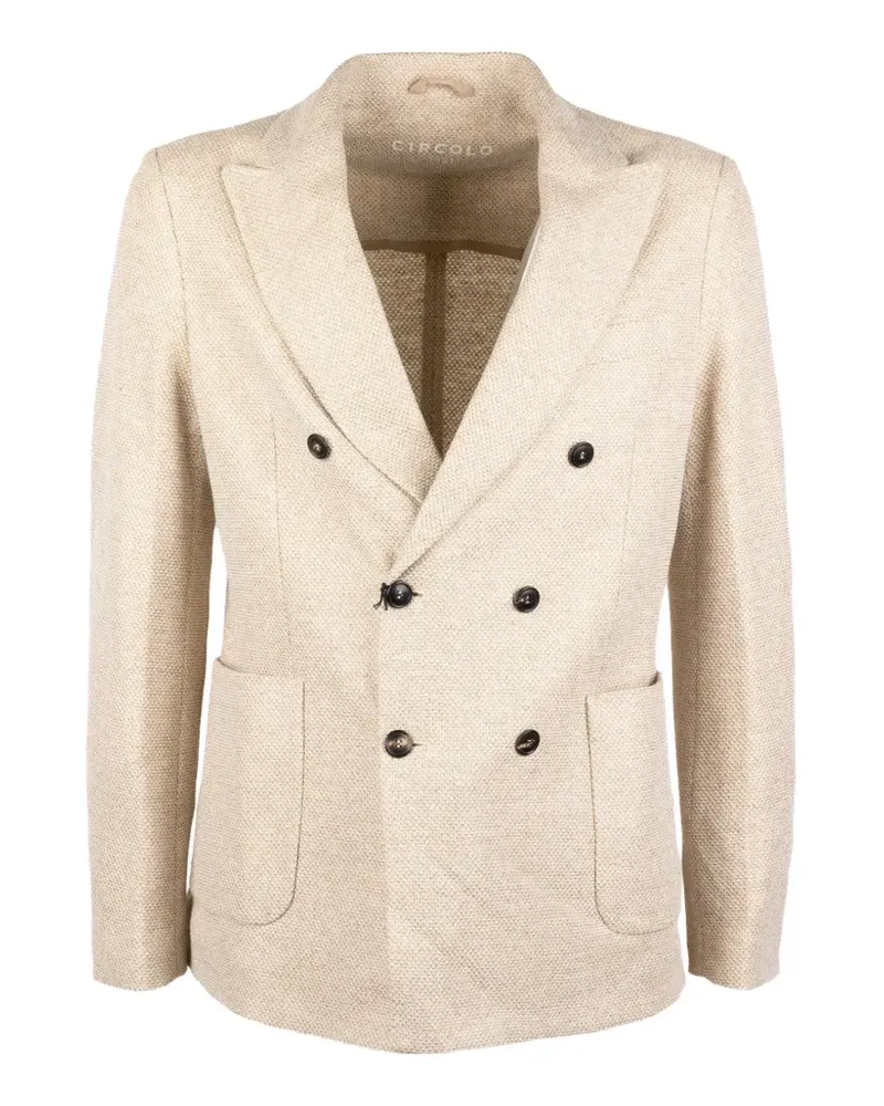 CIRCOLO 1901 double-breasted textured blazer - Nude Nude