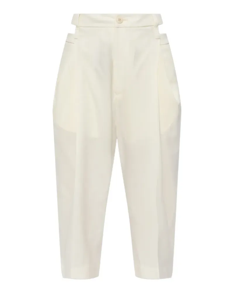 Issey Miyake cut-out trousers - Weiß Weiß