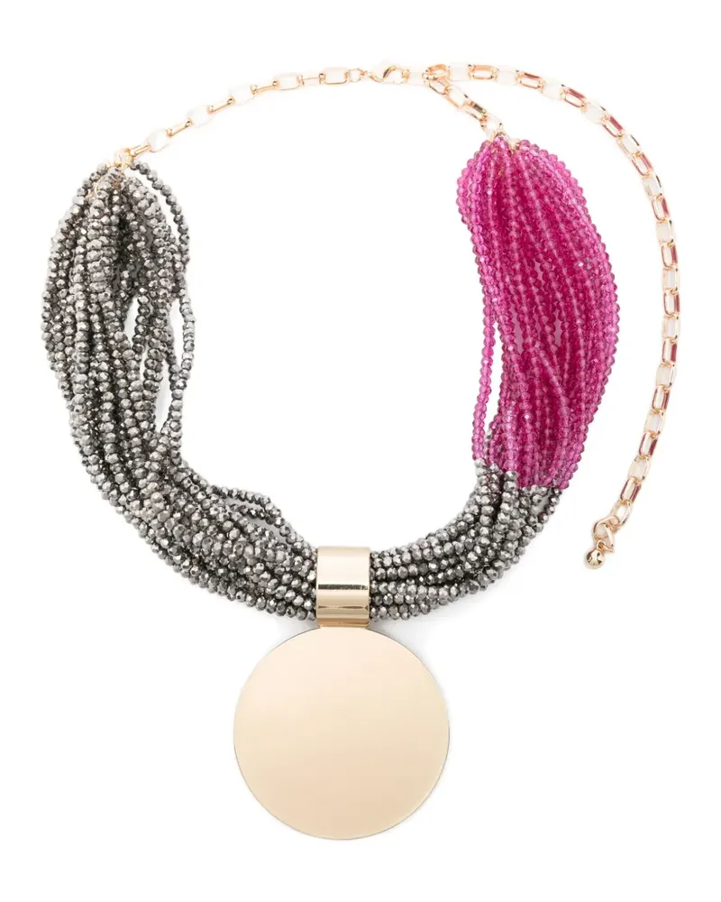 Antonelli Firenze Damian beaded pendant necklace - Grau Grau