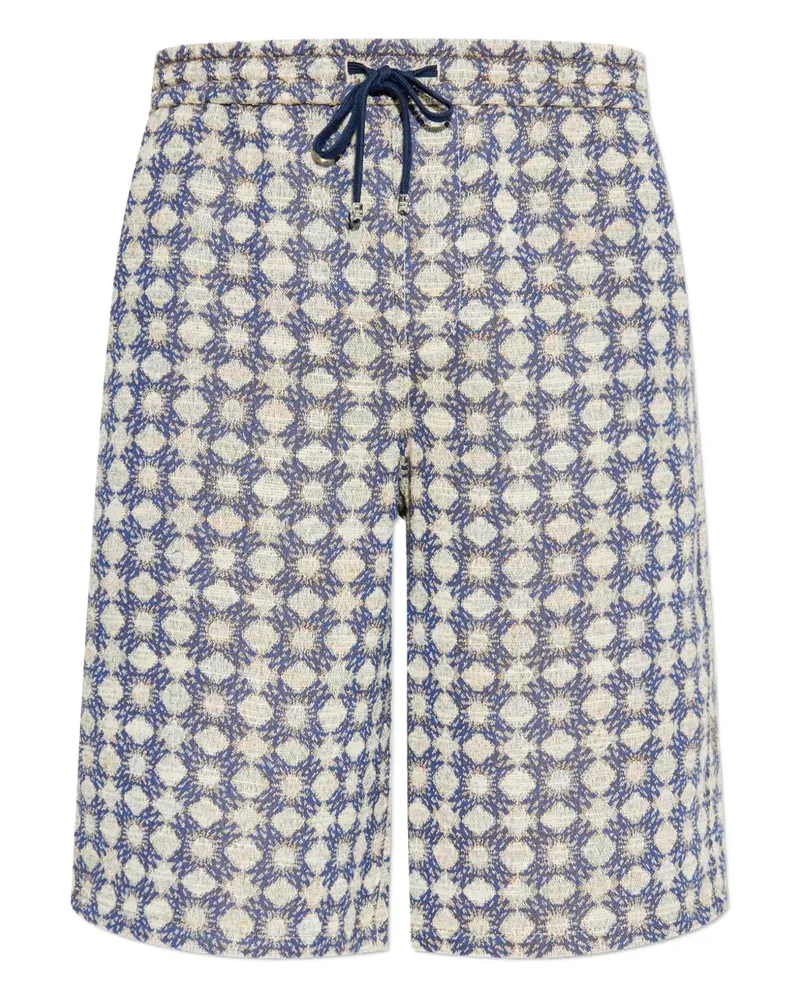 Amiri Shorts mit geometrischem Muster - Blau Blau