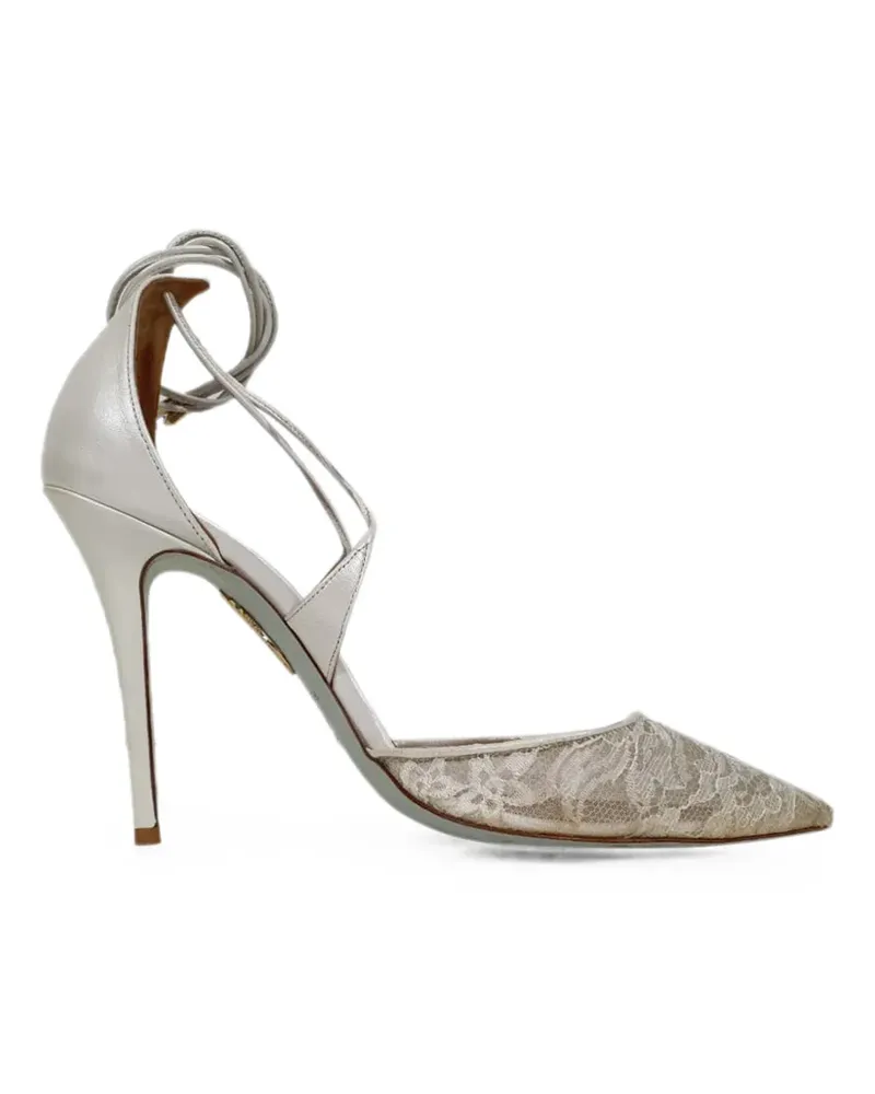 Aquazzura Matilde lace-up pumps - Weiß Weiß