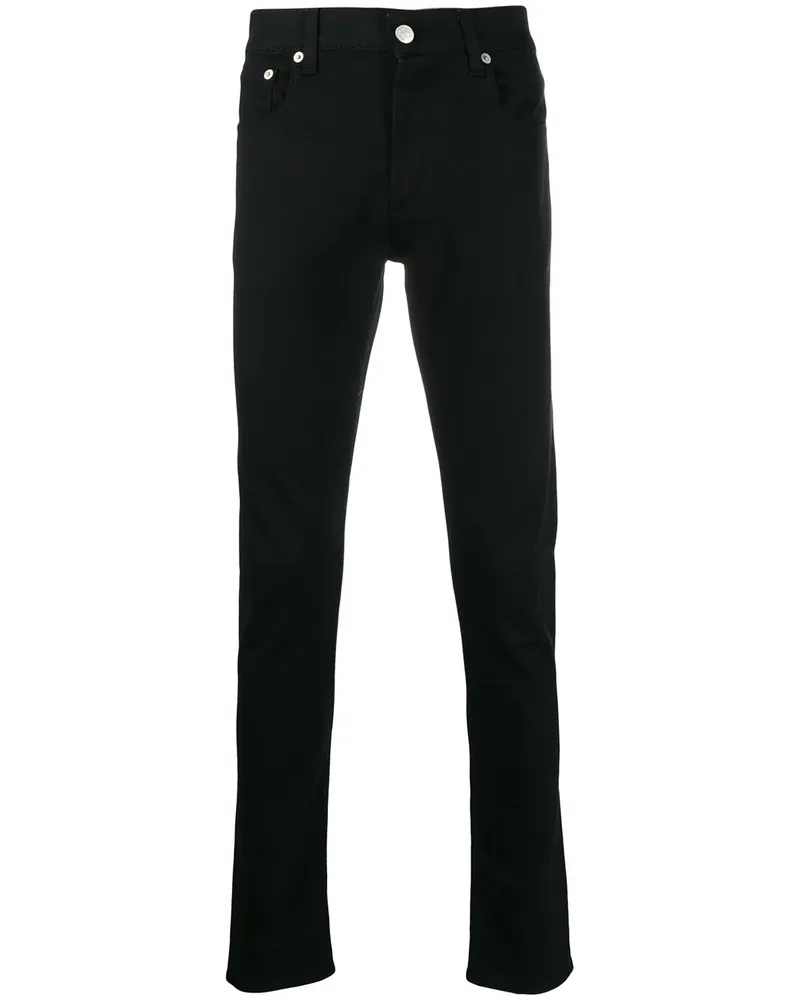 Alexander McQueen Skinny-Jeans mit Logo-Stickerei - Schwarz Schwarz