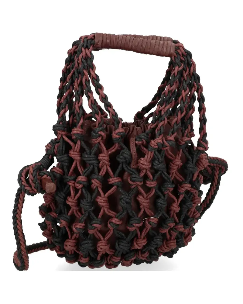 ALYSI Net leather bag - Braun Braun