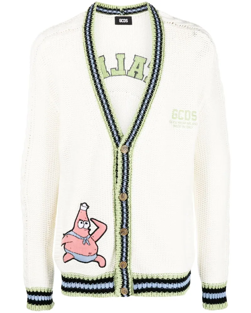GCDS x Spongebob Cardigan - Weiß Weiß
