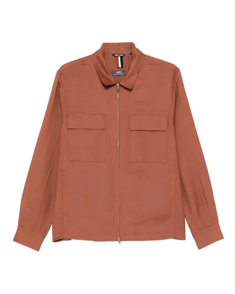 Antony Morato zip-up chest-pocket jacket - Braun Braun