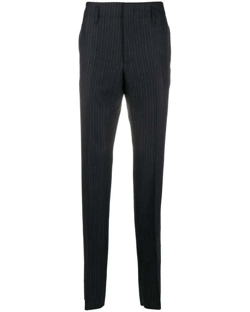 Ferragamo Gerade Hose mit Nadelstreifen - Blau Blau
