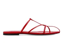 Flache Riemensandalen - Rot