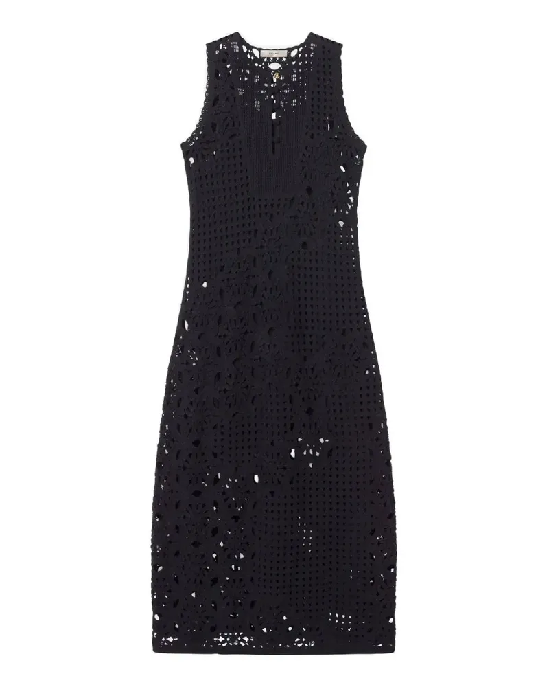 Frame Denim crochet-knit mini dress - Schwarz Schwarz