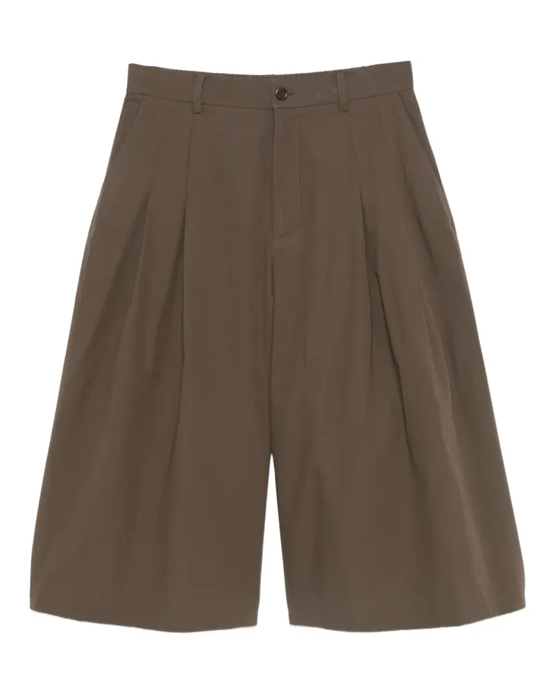 AMOMENTO pleated-detail tailored shorts - Braun Braun