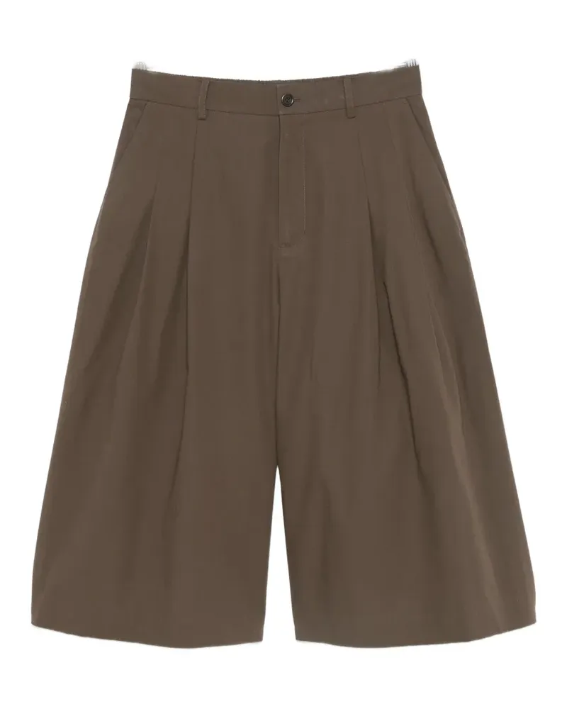 AMOMENTO pleated-detail tailored shorts - Braun Braun