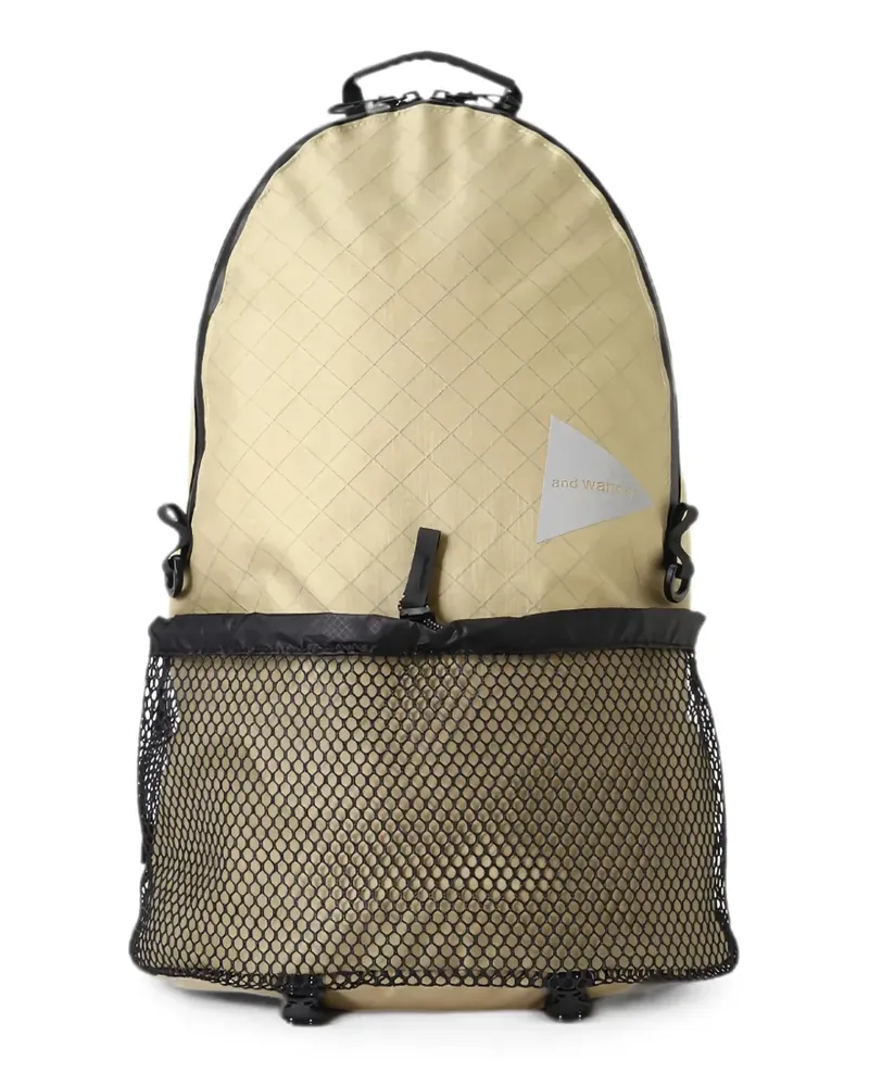 and wander Ecopack logo-detail backpack (20L) - Nude Nude