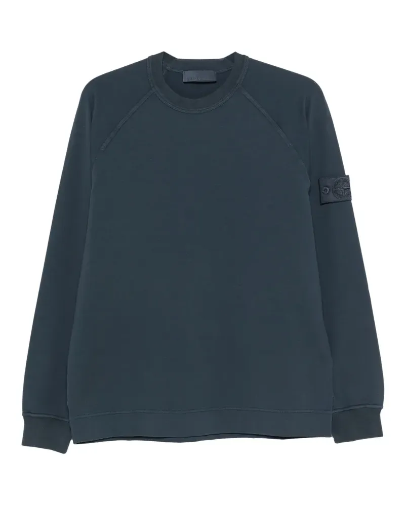 Stone Island Sweatshirt mit Patch - Blau Blau