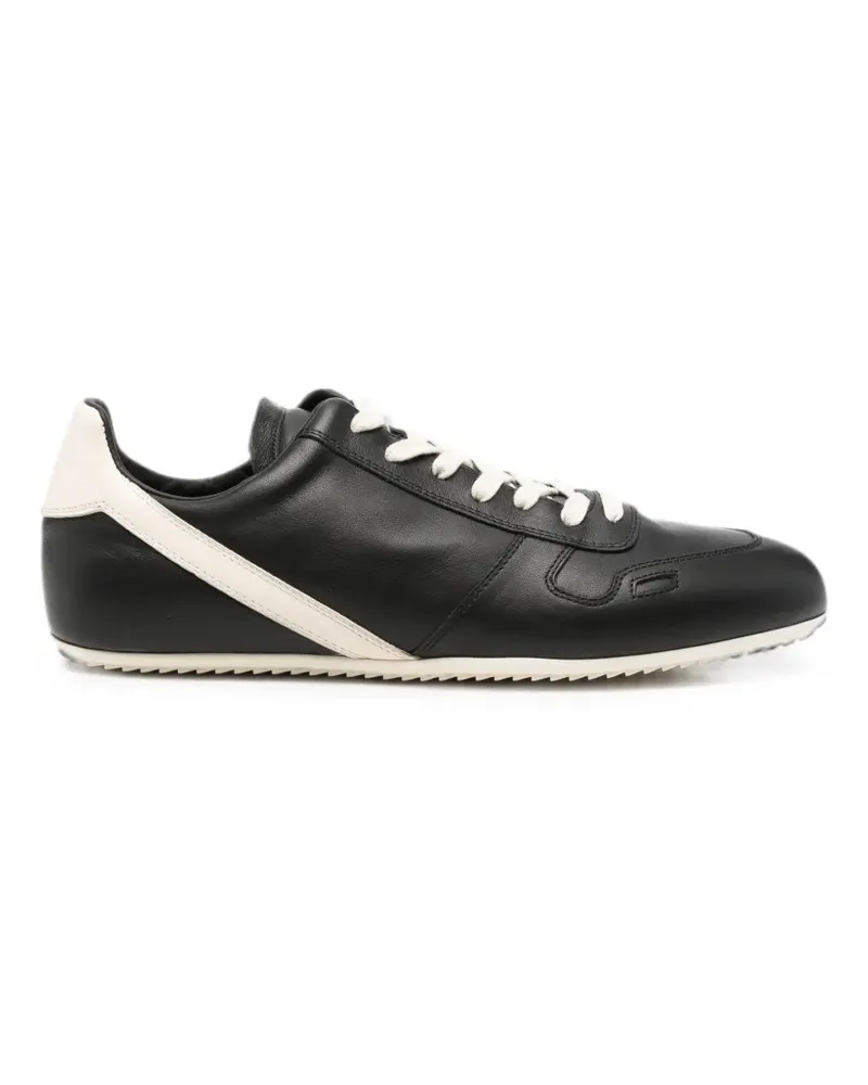 Rick Owens lace-up fastening leather sneakers - Schwarz Schwarz
