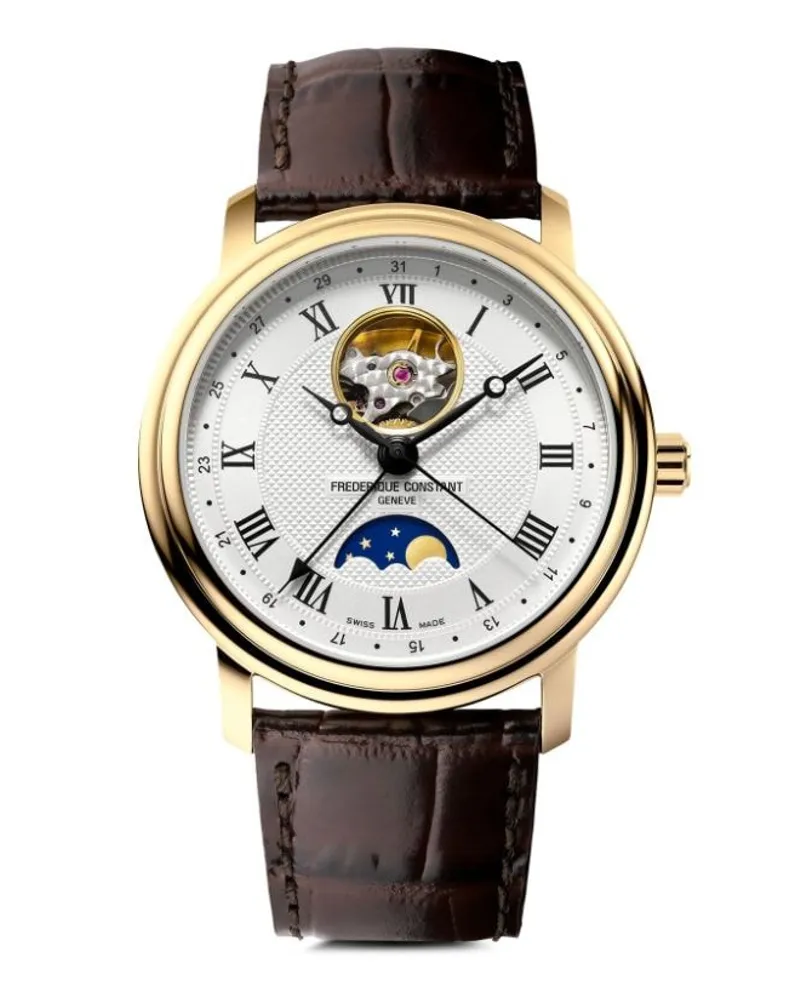 Frédérique Constant Classics Heart Beat Moonphase Date 40mm - Silber Silber