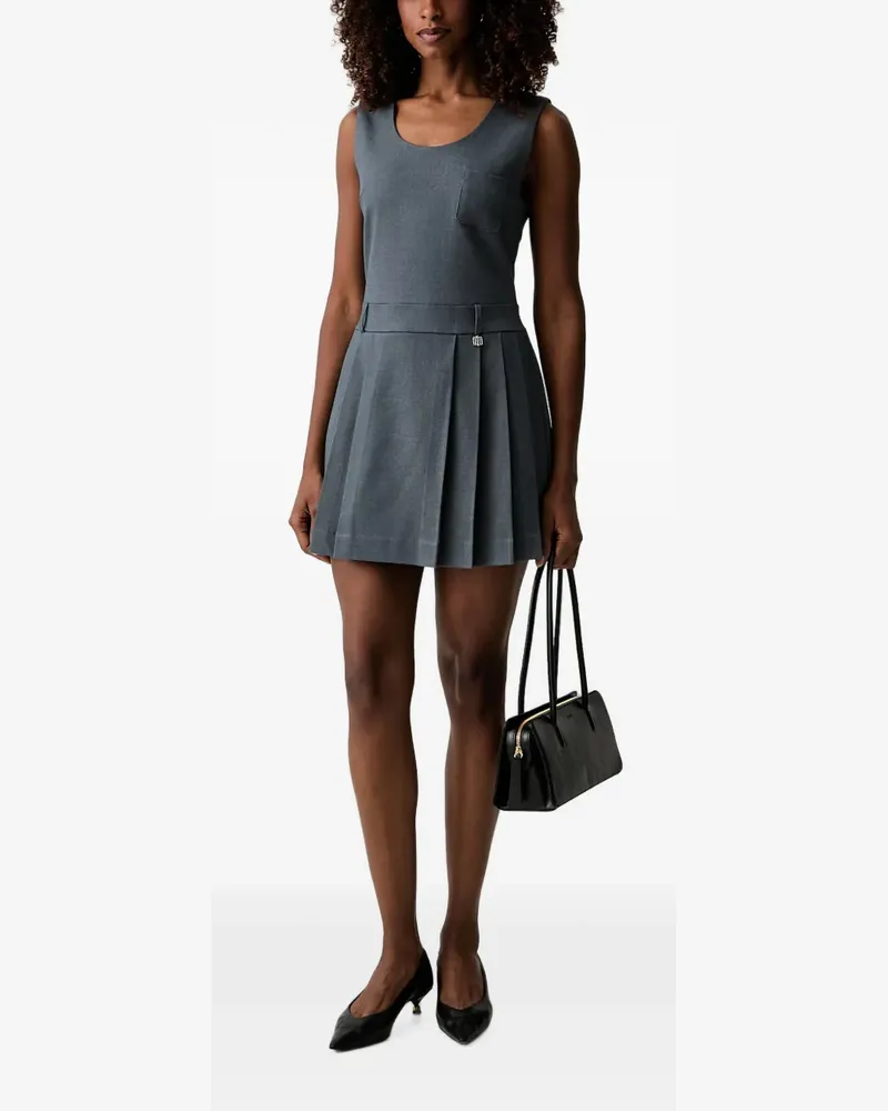 Fracomina Ärmelloses Kleid mit Falten - Grau Grau