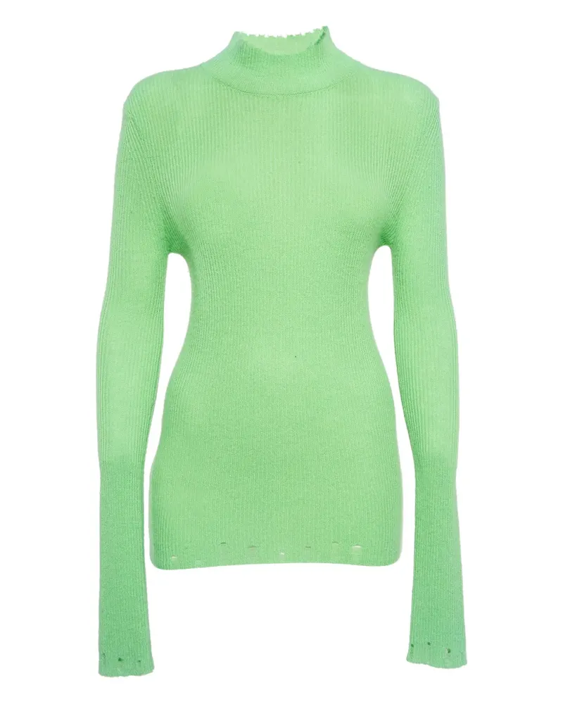 LES RÊVERIES Gerippter Rollkragenpullover - Grün Grün