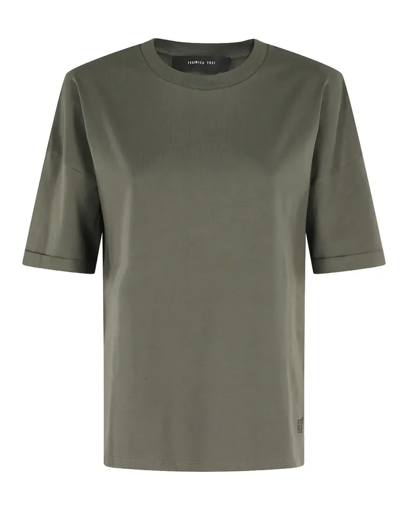 Federica Tosi T-Shirt mit rundem Ausschnitt - Grün Grün