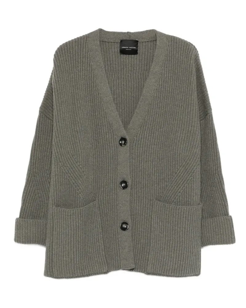 Roberto Collina Gerippter Cardigan - Grau Grau