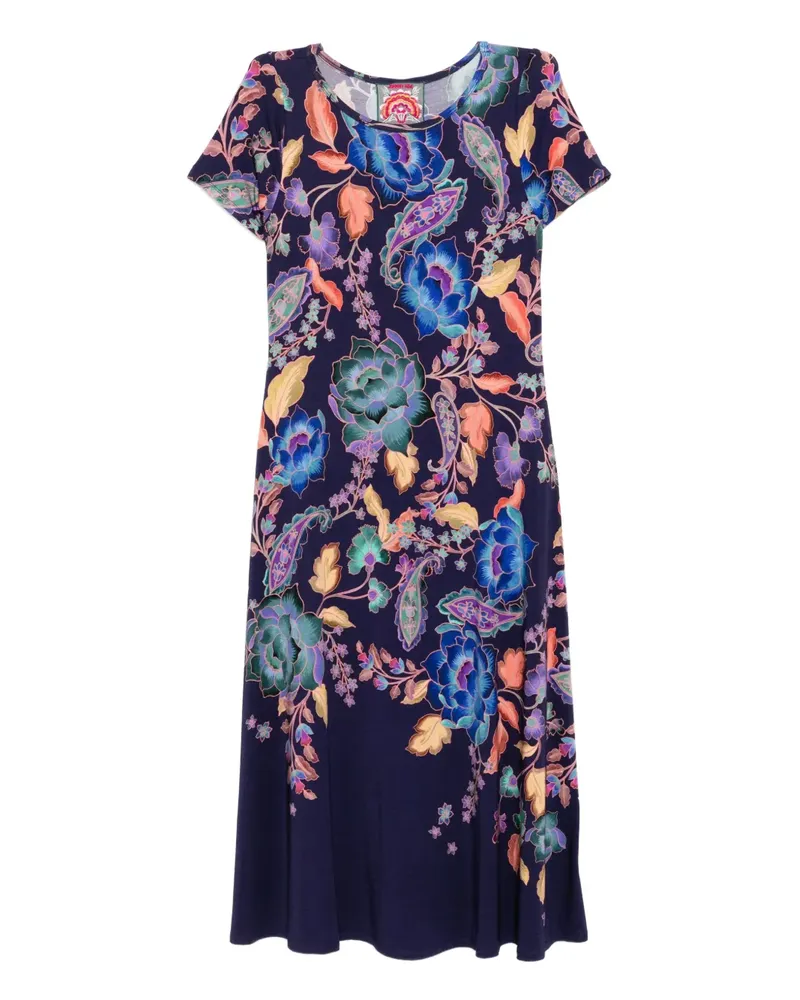 Johnny Was The Janie Favourite Kleid mit U-Boot-Ausschnitt - Violett Violett