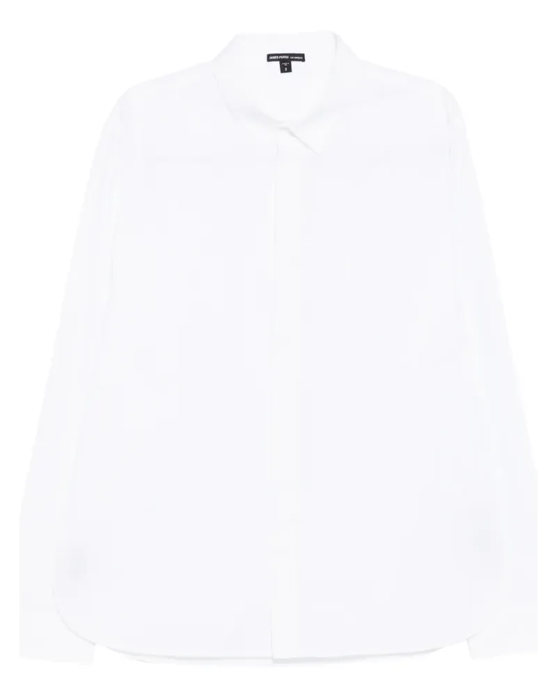 James Perse Supima Popeline-Hemd - Weiß Weiß