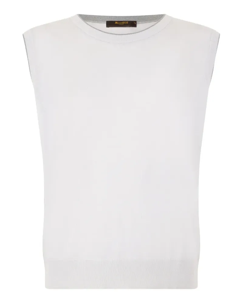 MOORER sleeveless vest - Weiß Weiß