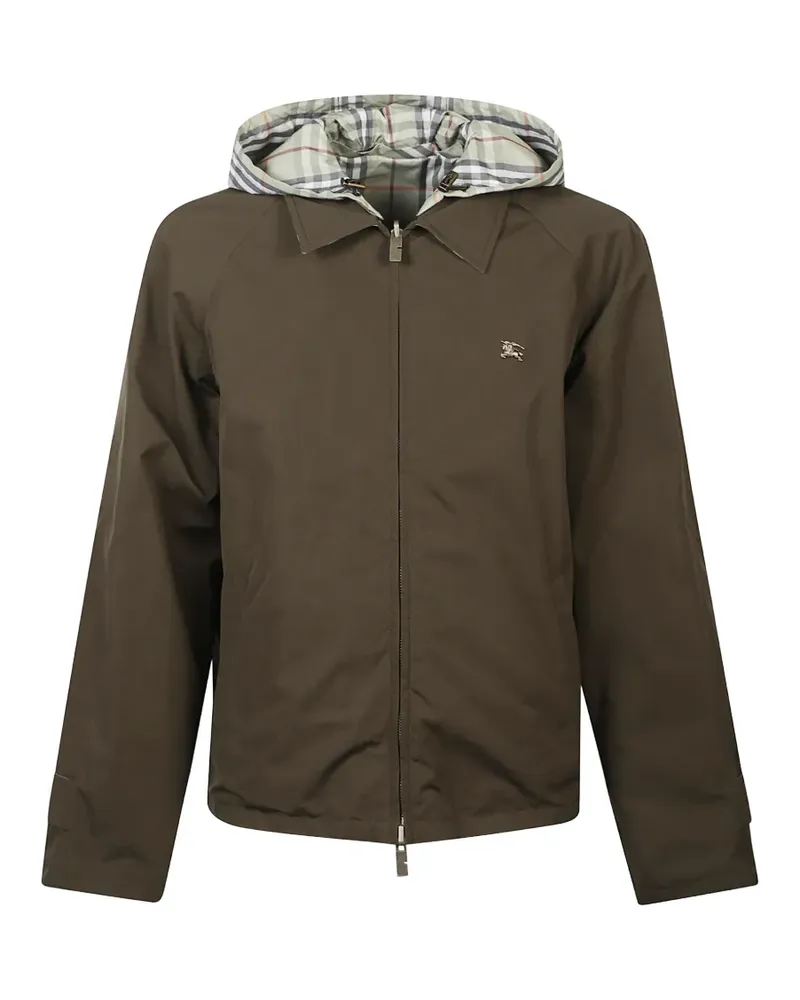 Burberry check hooded jacket - Grün Grün