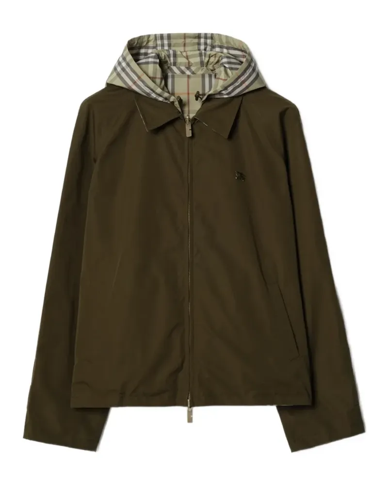 Burberry Karierte Kapuzenjacke - Grün Grün