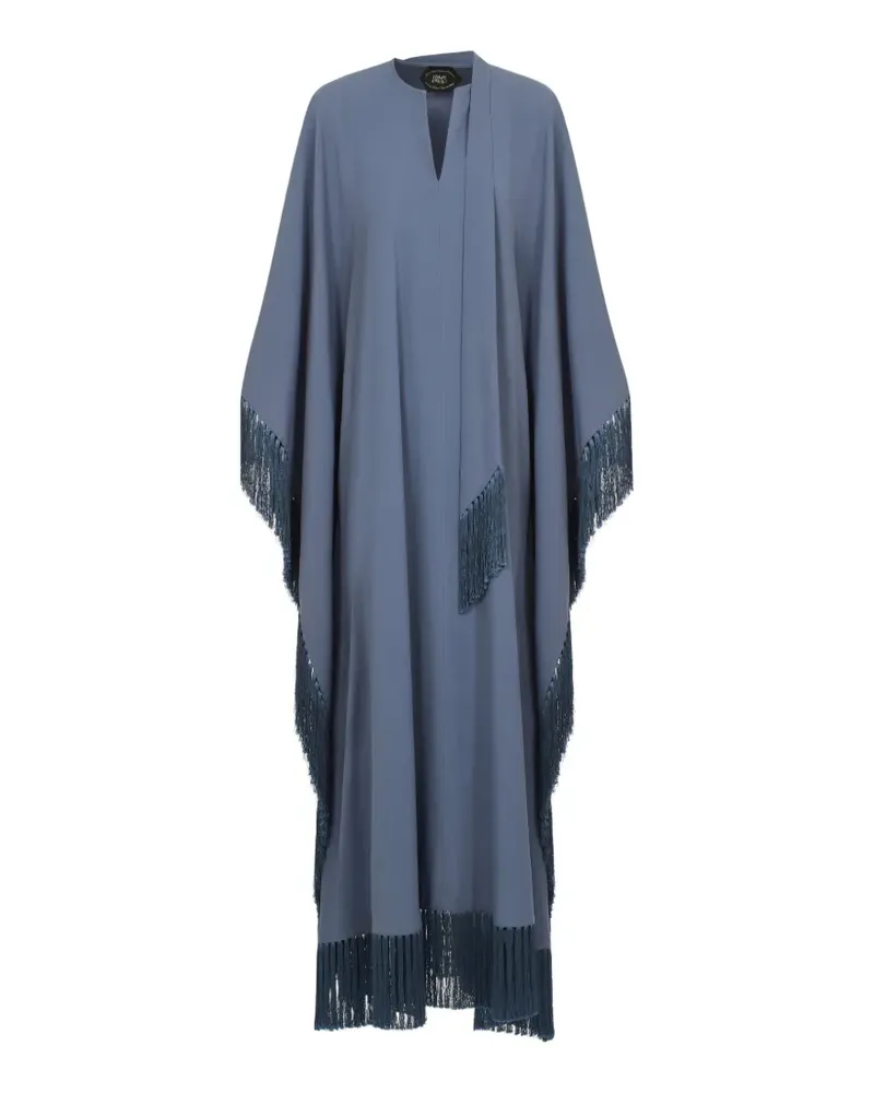 Taller Marmo Hammamet Maxikleid mit Fransen - Blau Blau